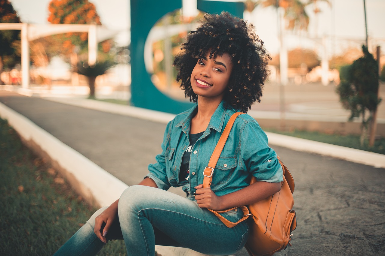 Confident student with backpack